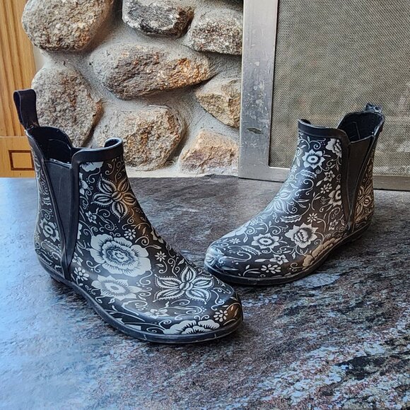 Capelli Of New York Floral Rubber Boots Size 6 - Picture 4 of 15